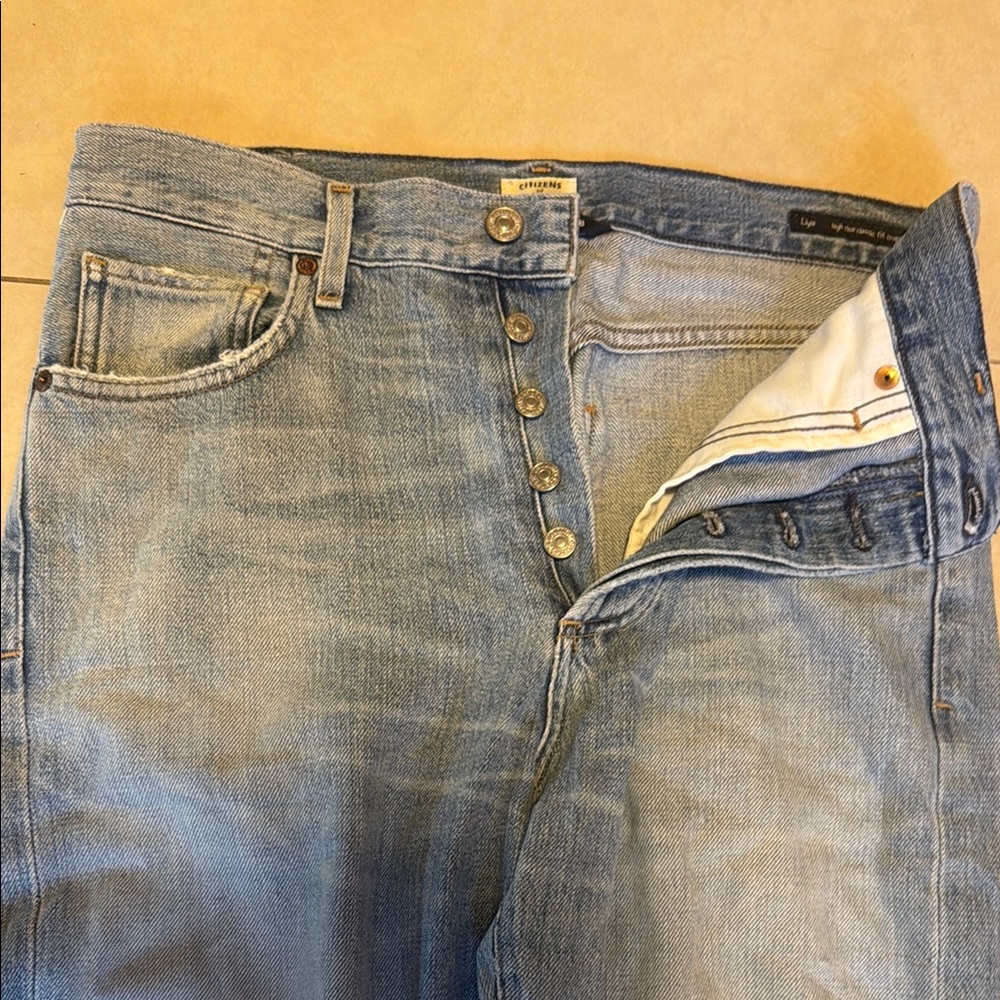 Citizens of Humanity Liya High Rise Classic Fit Crop Blue Jeans Size 27 - Picture 4 of 8